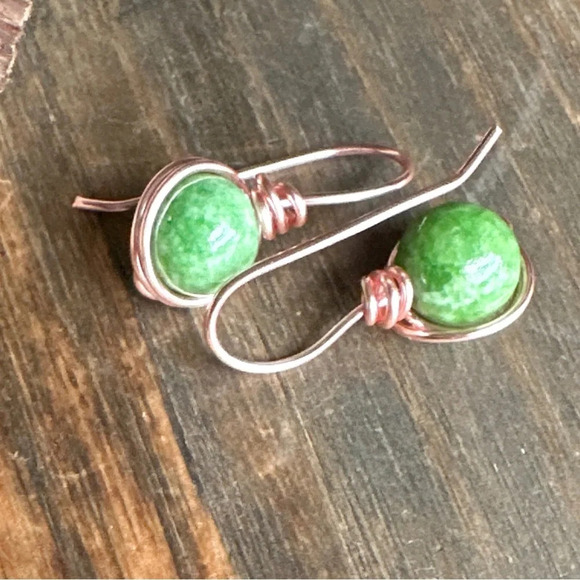 Alquimia Green and Copper Earrings - Picture 2 of 6